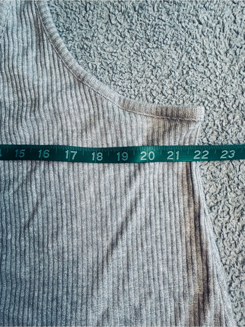 torrid Light Gray Ribbed Scoop Tank - Picture 9 of 9